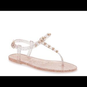Kelly & Katie Pink Glitter Jelly Sandals Size 10M